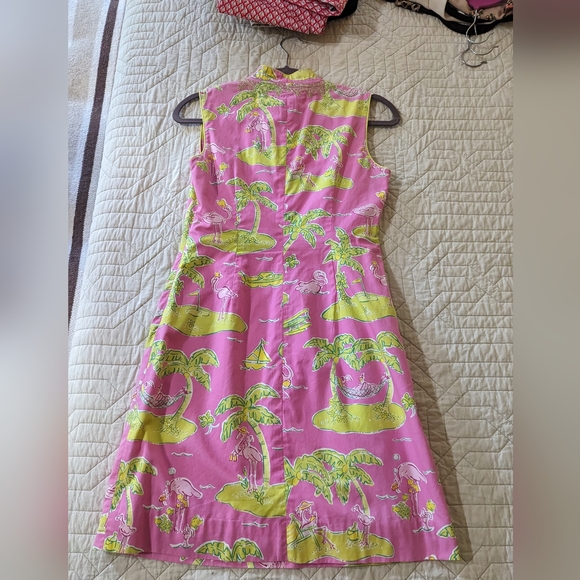 Lily Pulitzer flamingo cotton dress - Picture 3 of 7
